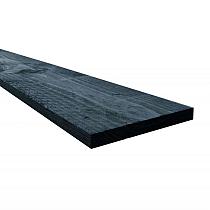 Douglas fijnbezaagde potdekselplank 2,2x20x500cm, Zwart gespoten.
