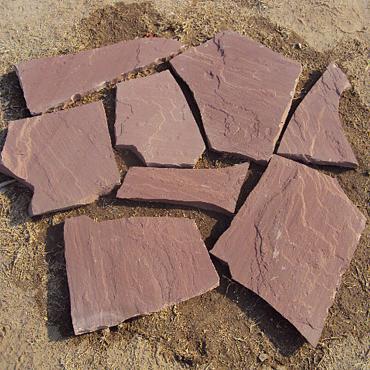 Flagstone Weser rood 2,5-4cm dik