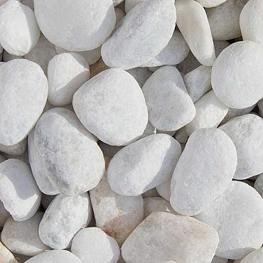 Crystal White grind 16-25mm zak 20kg (white marble pebbles)