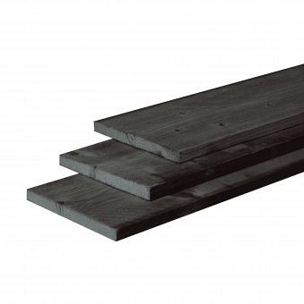 Douglas fijnbezaagde plank 2,2x20x400 cm, zwart gedompeld