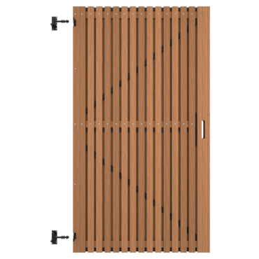 Thermo geschaafd lattendeur Ayous 178x99cm verticaal   (benodigd slotset art. 23205)