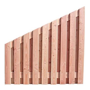 Douglas geschaafd plankenscherm 19-planks 16mm, 180x180-90cm, onbehandeld