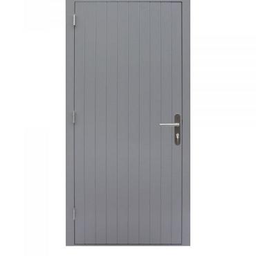 Hardhouten enkele dichte deur Prestige, rechtsdraaiend, 109x221 cm, grijs gegrond