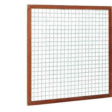 PROMO Hardhouten betonijzertrellis met maas 7,5x7,5cm, in raamwerk 4,5x7,0cm, 180x180cm